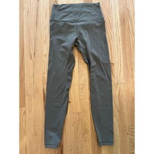 Heynuts Align High Rise Leggings Olive Green Full Length Yoga Pants